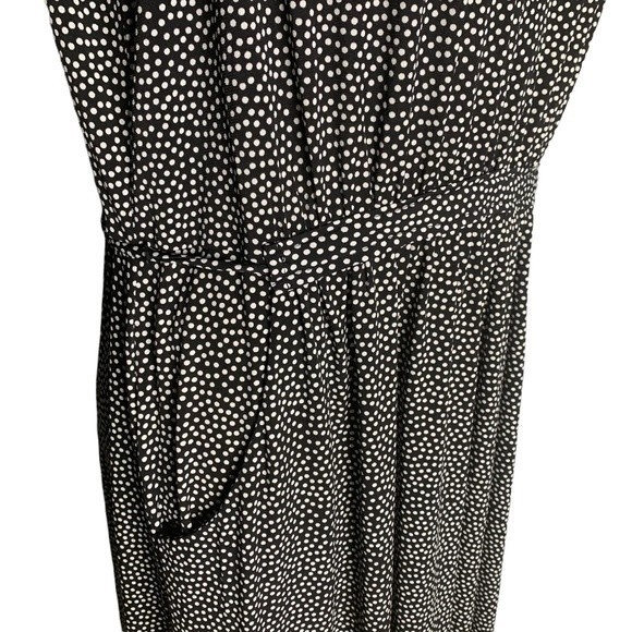 Gabby Skye black and white dots midi dress size 1X - Picture 4 of 7